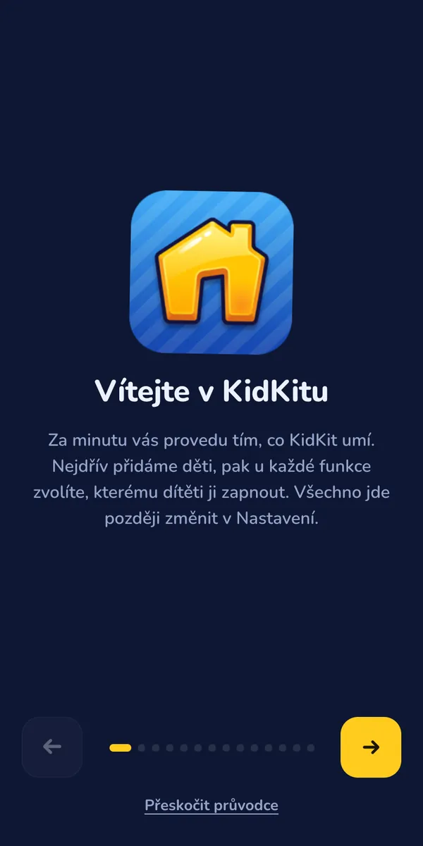 Průvodce po registraci: Vítejte v KidKitu, krok za krokem projdete, co aplikace umí